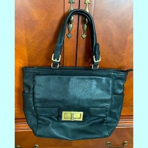 Olivia + Joy New York Faux Leather Black Purse